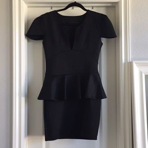peplum little black cocktail dress